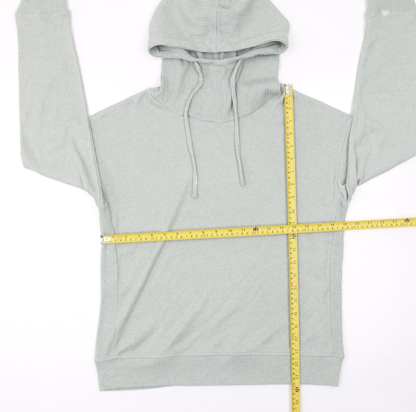 FatFace Women’s Grey Hooded Pullover Jumper Size 10 Cotton Blend