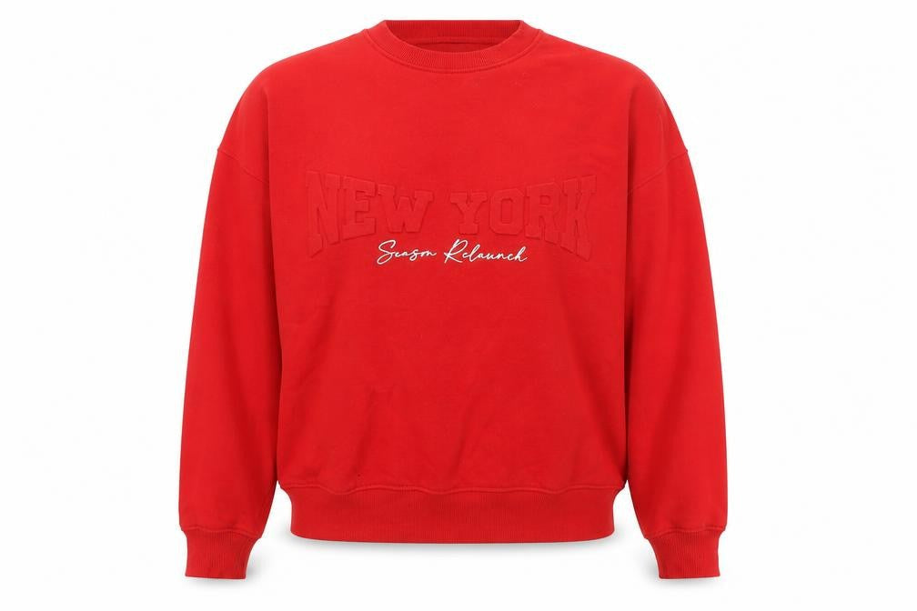 Public Planet Women's Red New York Pullover Sweatshirt Size 8
