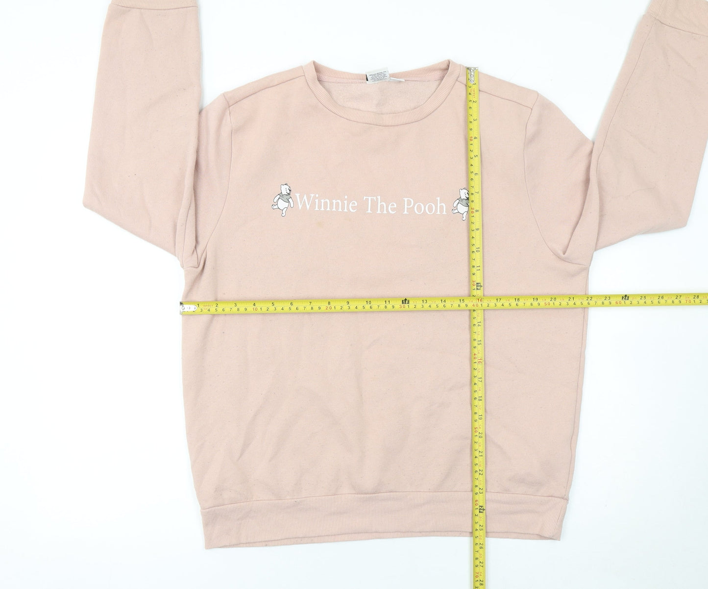 Disney Winnie the Pooh Womens Beige Pullover Sweatshirt Size M 12/14