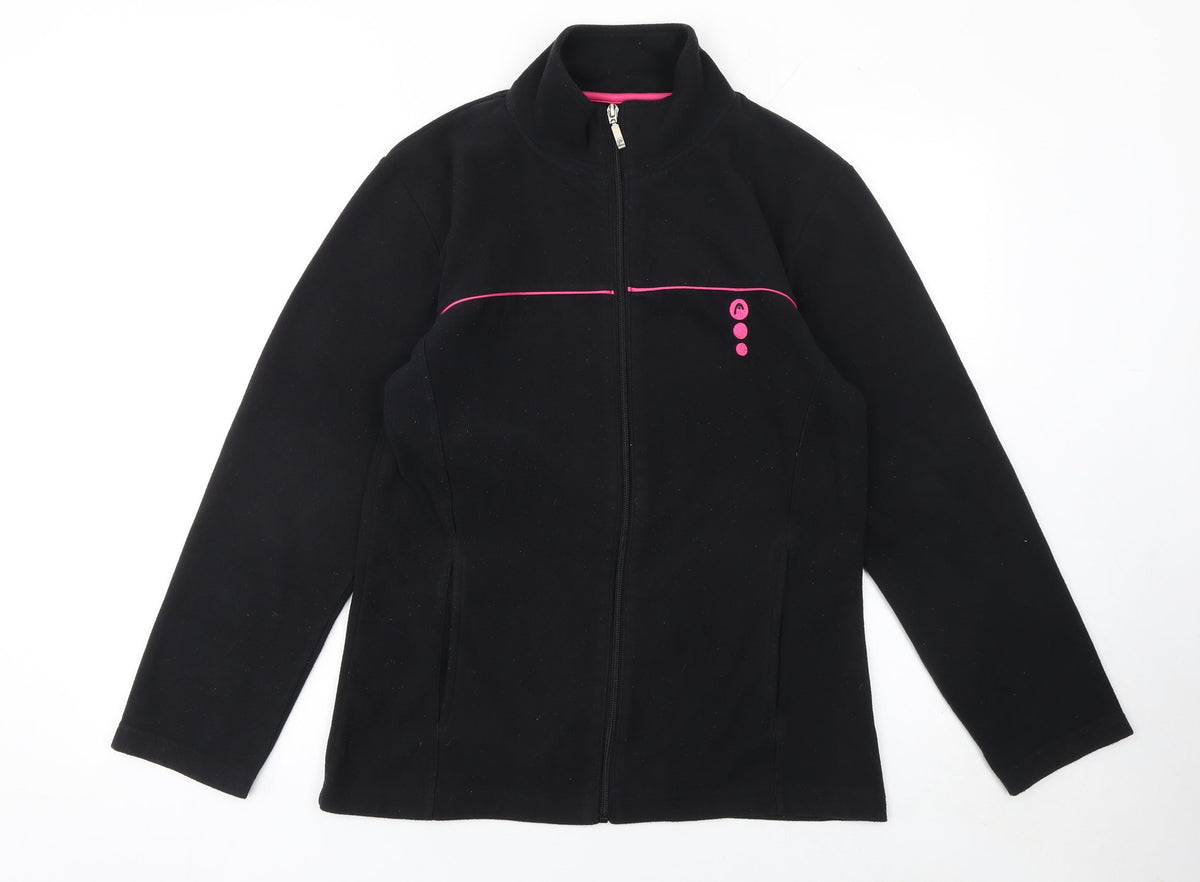 HEAD Women's Black Size 12 Fleece Full Zip Active Jacket