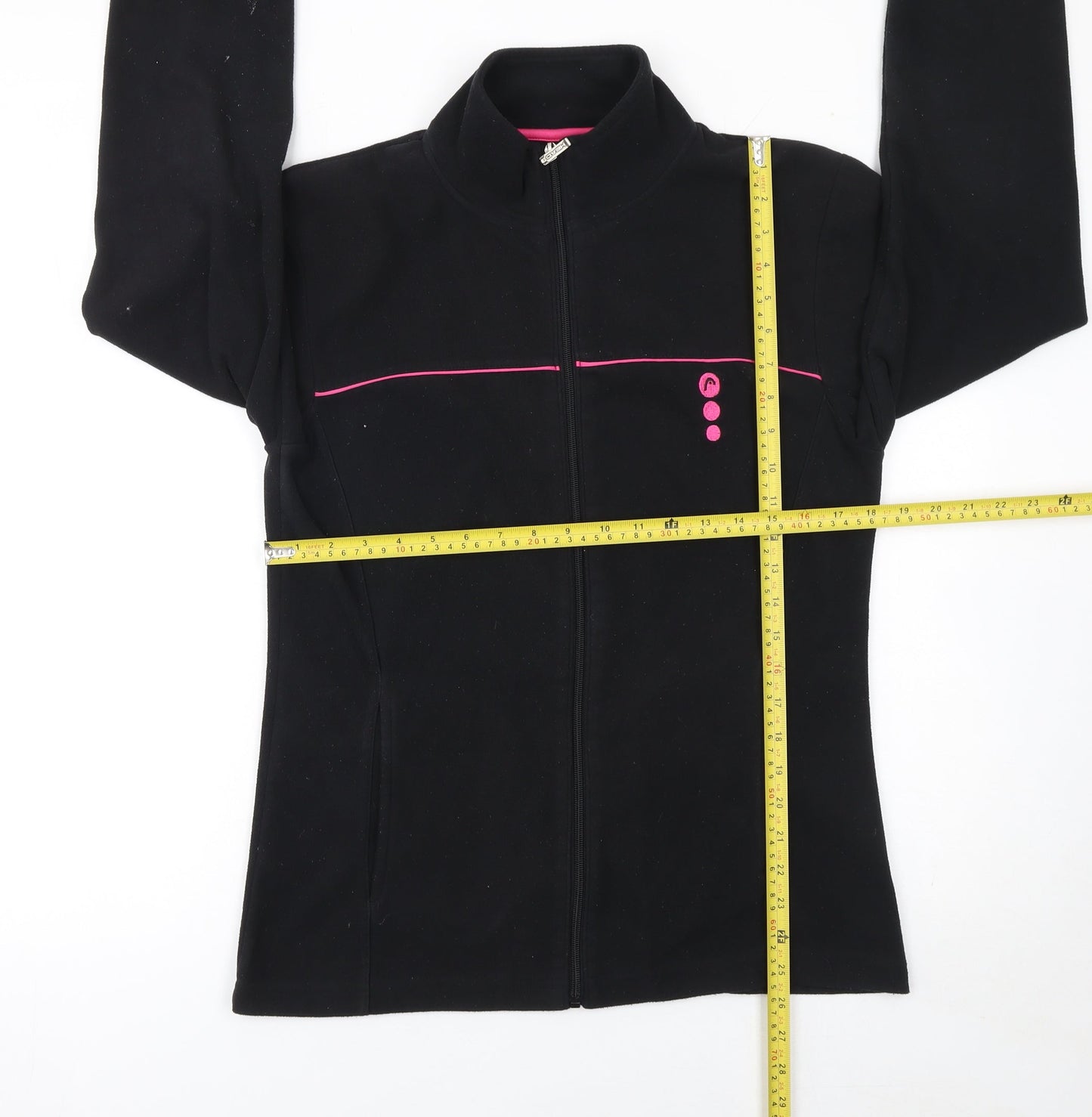 HEAD Women's Black Size 12 Fleece Full Zip Active Jacket