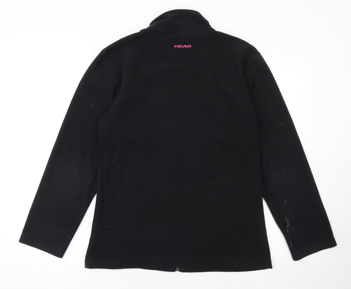 HEAD Women's Black Size 12 Fleece Full Zip Active Jacket