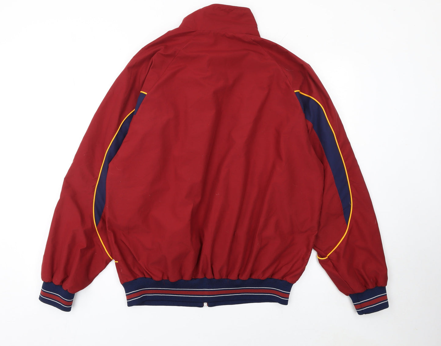 Errea Men’s Red Track Sports Jacket L Full Zip Stand Collar