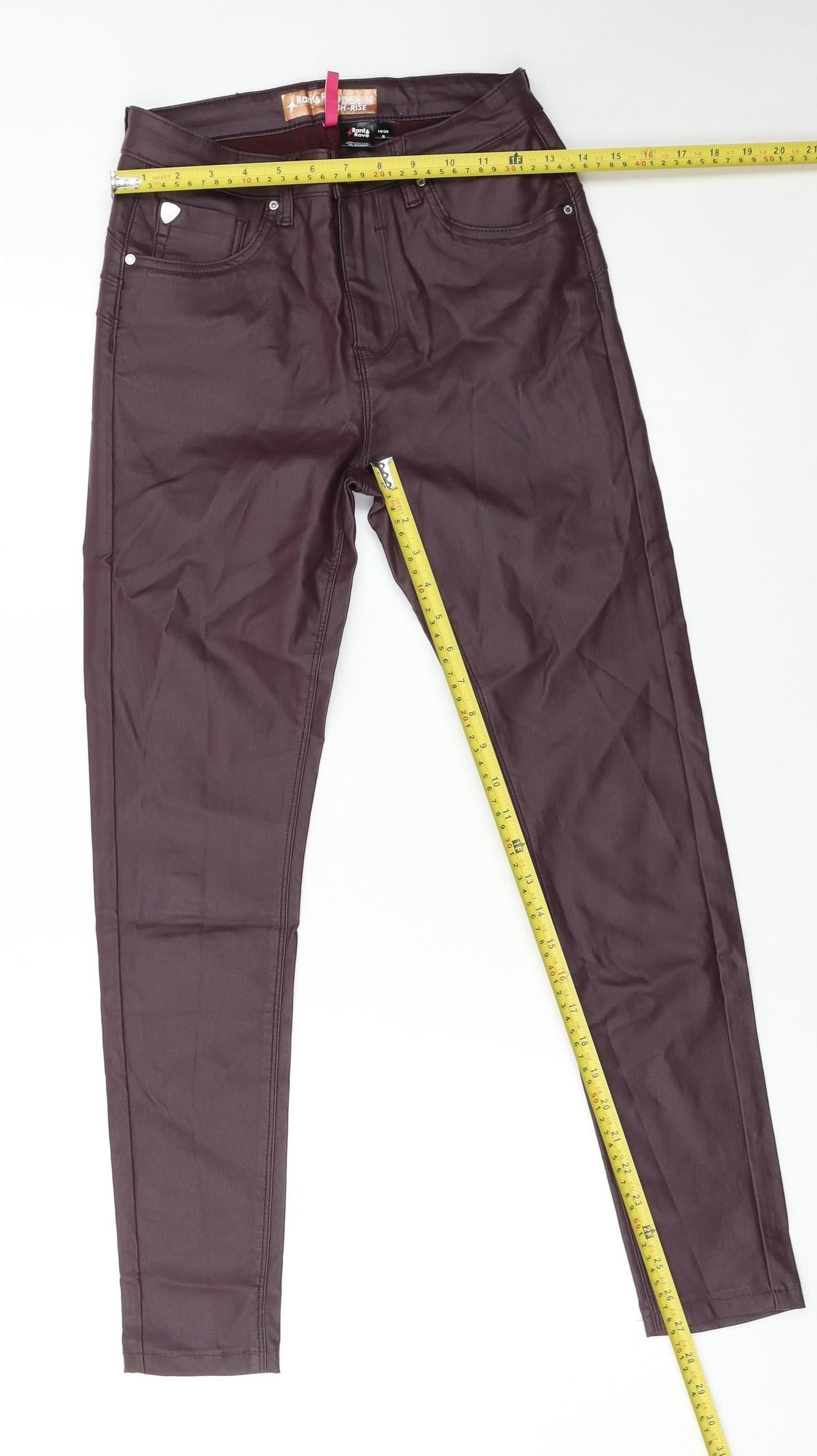 Rant & Rave Women's Brown High Rise Skinny Jeggings Size 10