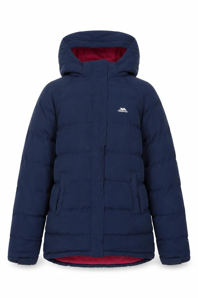 Trespass Girls Blue Waterproof Hooded Puffer Jacket 11-12 Years