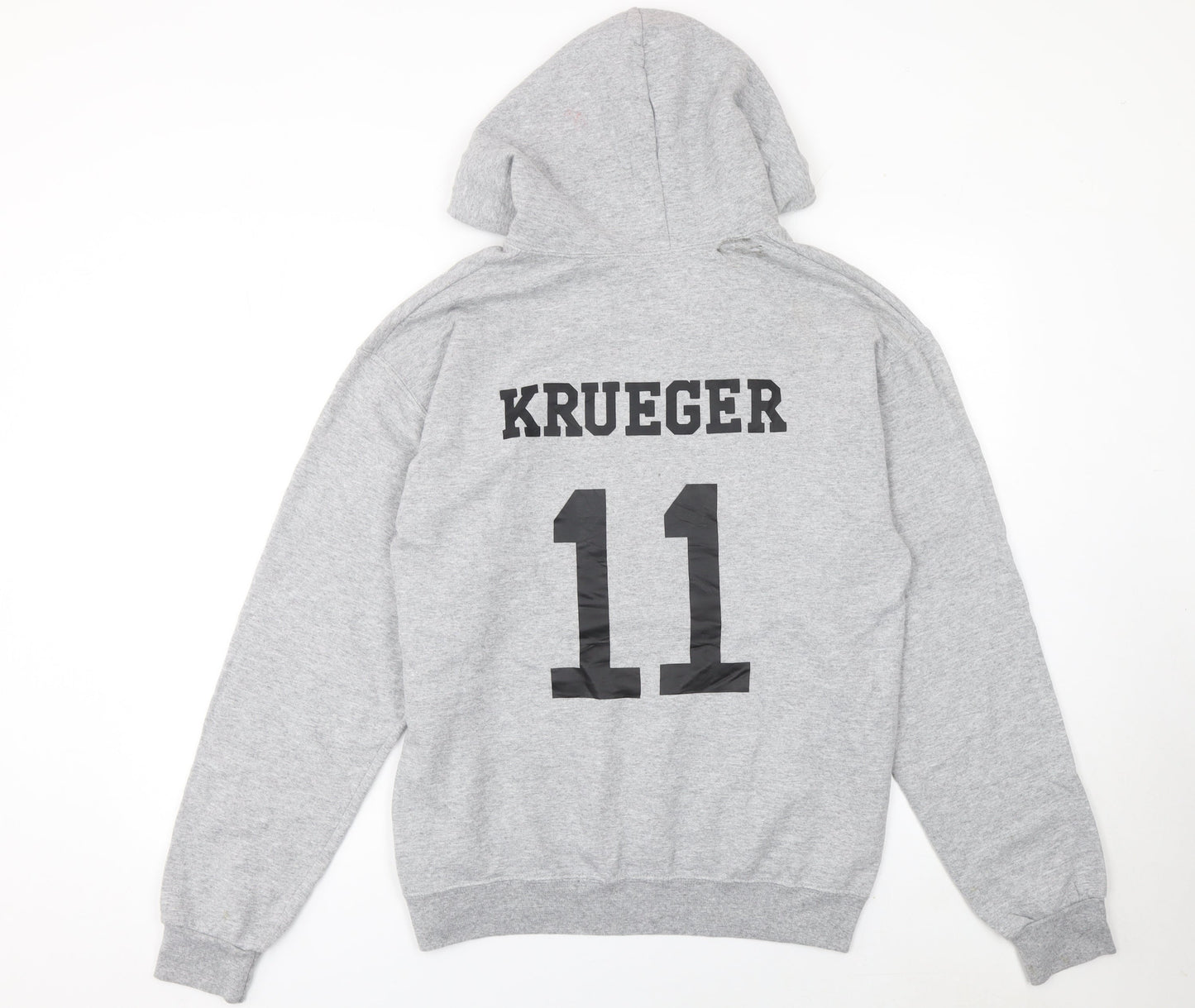 Jerzees Mens Grey Lakes United FC Pullover Hoodie Size M Regular Fit