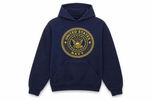Soffe Womens Navy Blue US Navy Pullover Hoodie Size S Cotton Blend