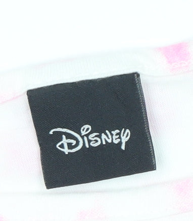 Disney Girls Pink Mickey Mouse Graphic T-Shirt 11-12 Years 100% Cotton