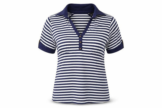 Next Women’s Blue White Striped Viscose Stretch T-Shirt Size 16
