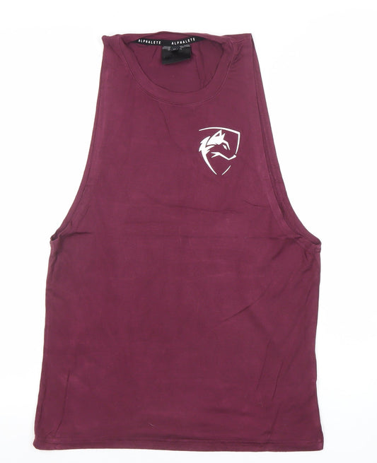 Alphalete Men's Burgundy Sleeveless Athletic T-Shirt XS