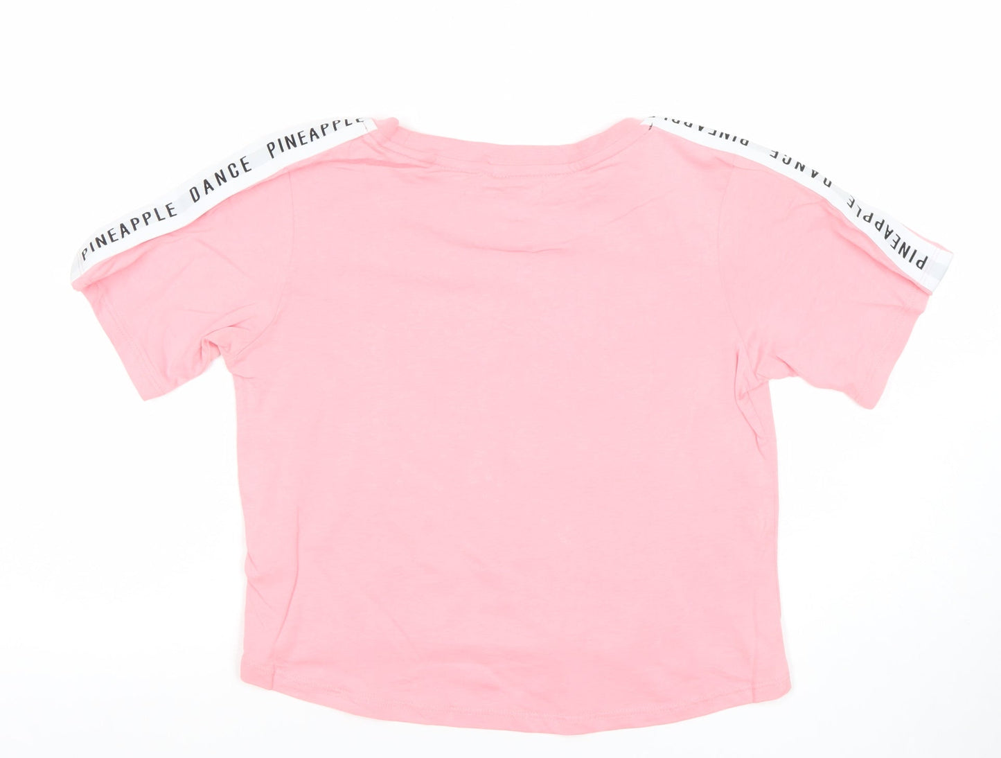 Pineapple Girls Pink Rhinestone Dance Graphic T-Shirt 13 Years