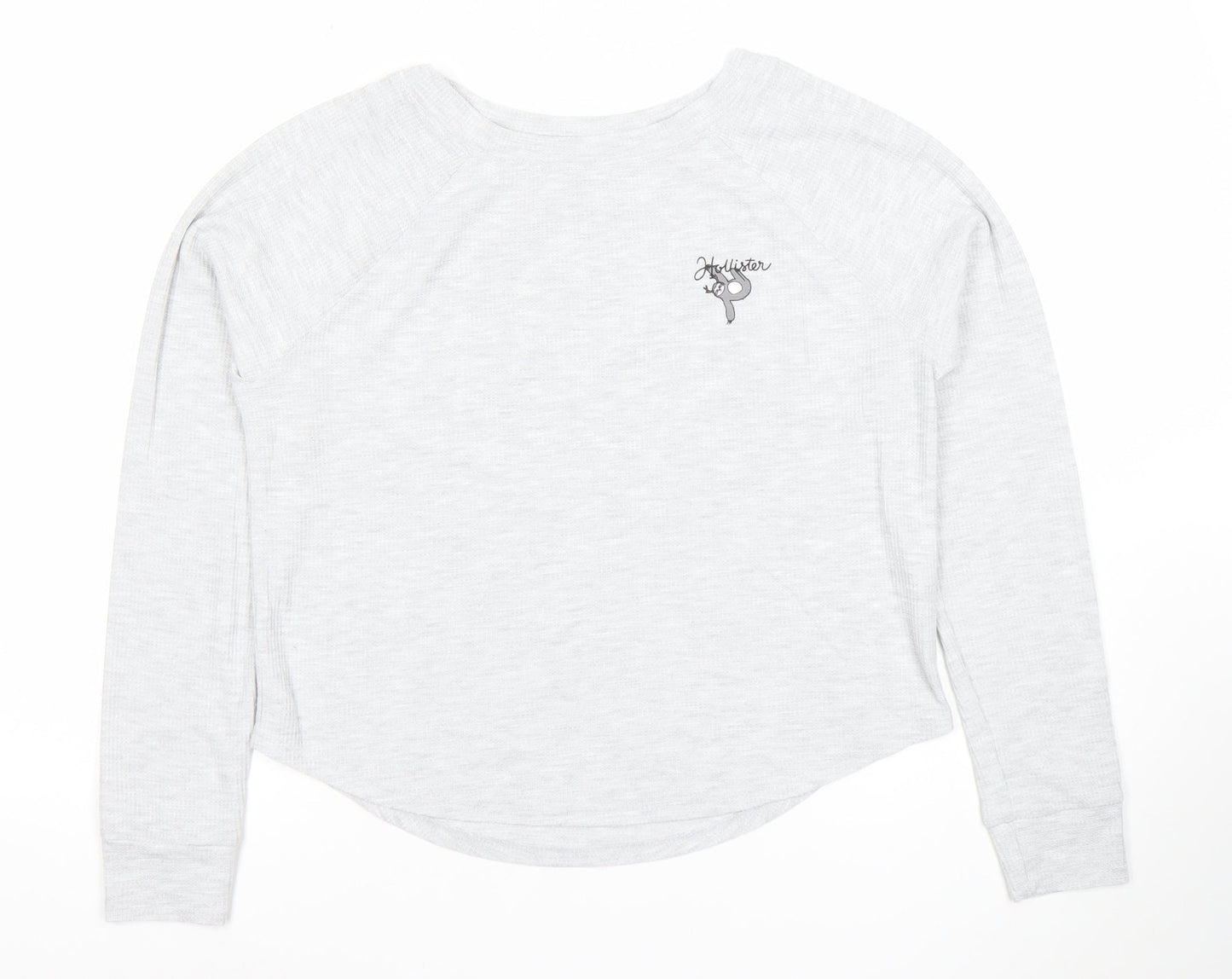 Hollister Womens Grey Long Sleeve Lounge Top XS Regular Fit