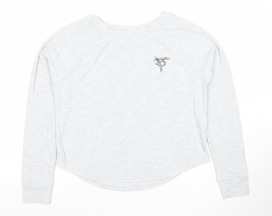 Hollister Womens Grey Long Sleeve Lounge Top XS Regular Fit