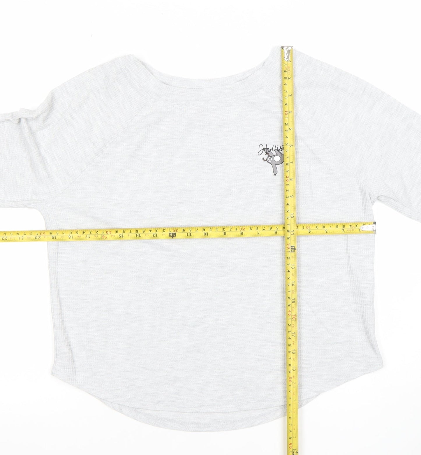 Hollister Womens Grey Long Sleeve Lounge Top XS Regular Fit