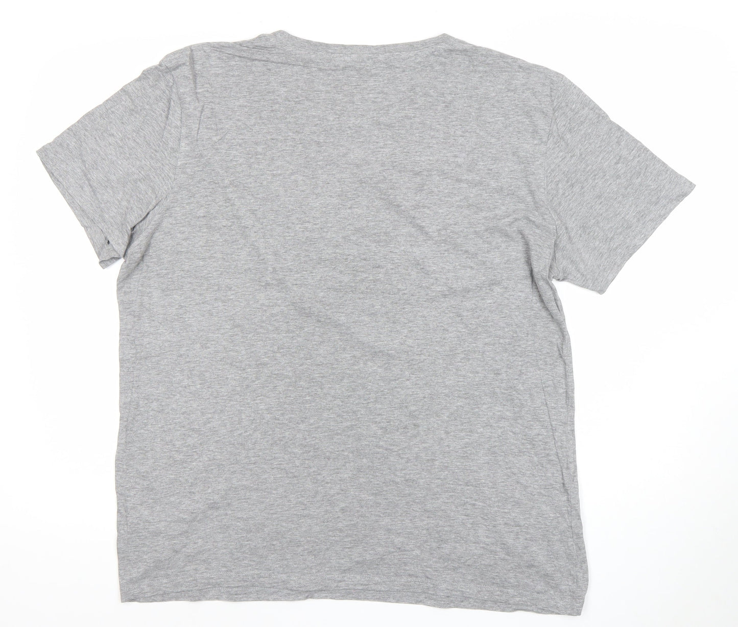 Jack & Jones Men's Grey XL Graphic Print Cotton T-Shirt