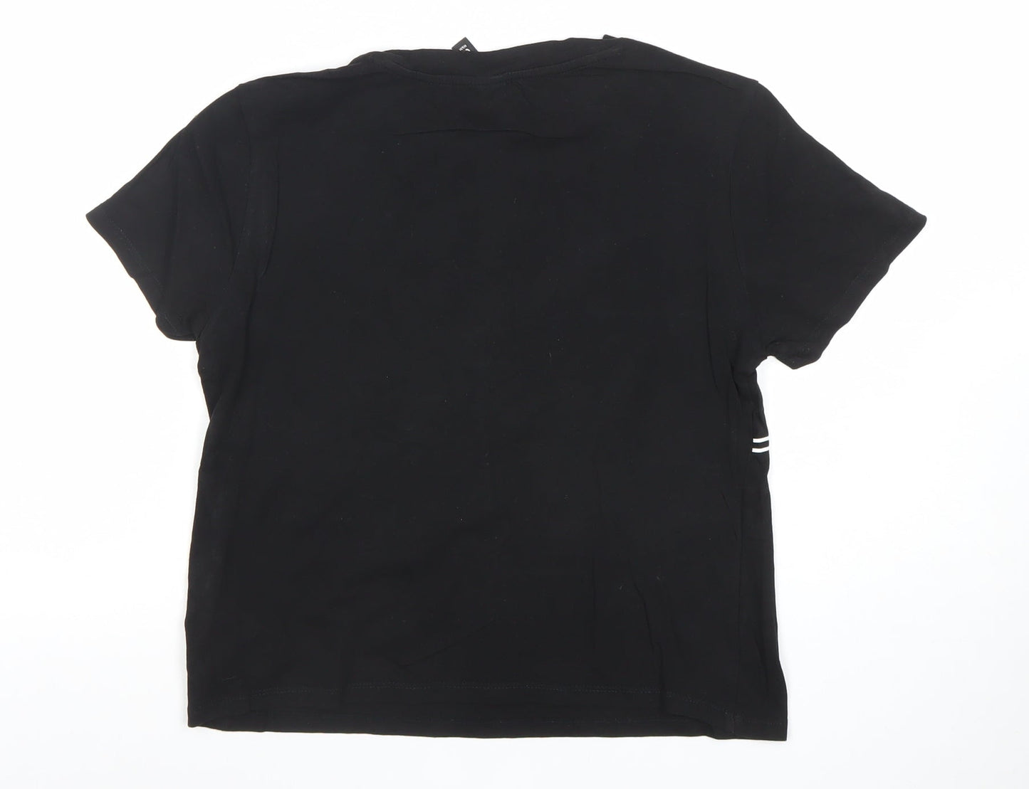 H&M Divided Women's Black NASA Print T-Shirt XS Cotton