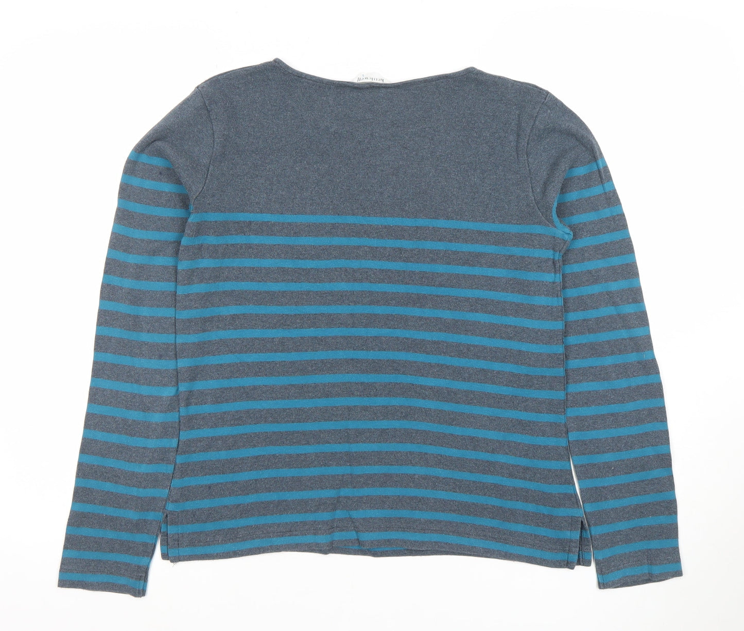 Kettlewell Women's Blue Striped Cotton Long Sleeve T-Shirt Size S