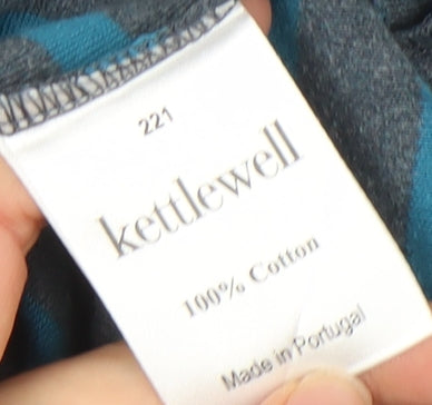 Kettlewell Women's Blue Striped Cotton Long Sleeve T-Shirt Size S