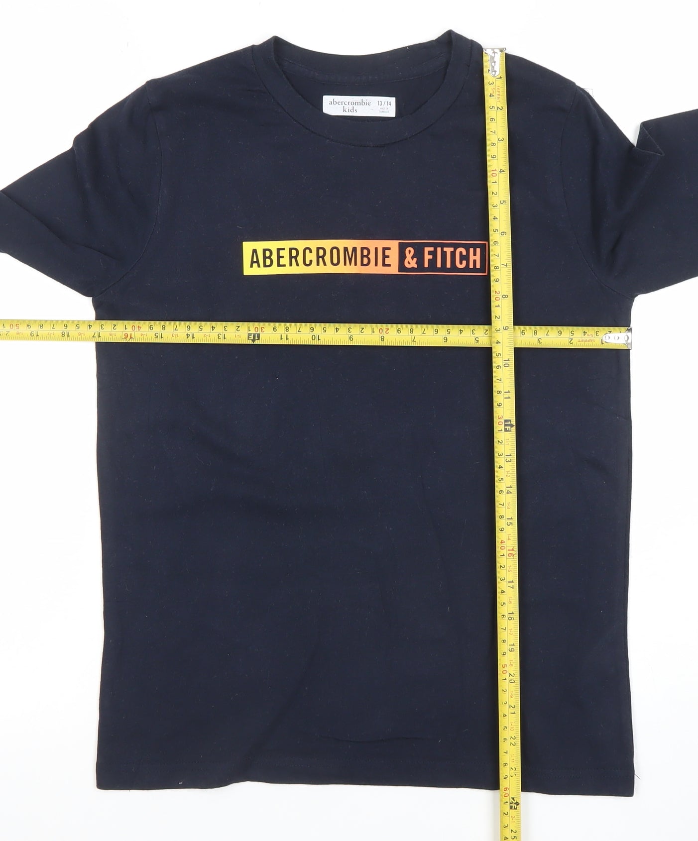 Abercrombie Kids Boys Black Long Sleeve Logo T-Shirt 13-14 Years