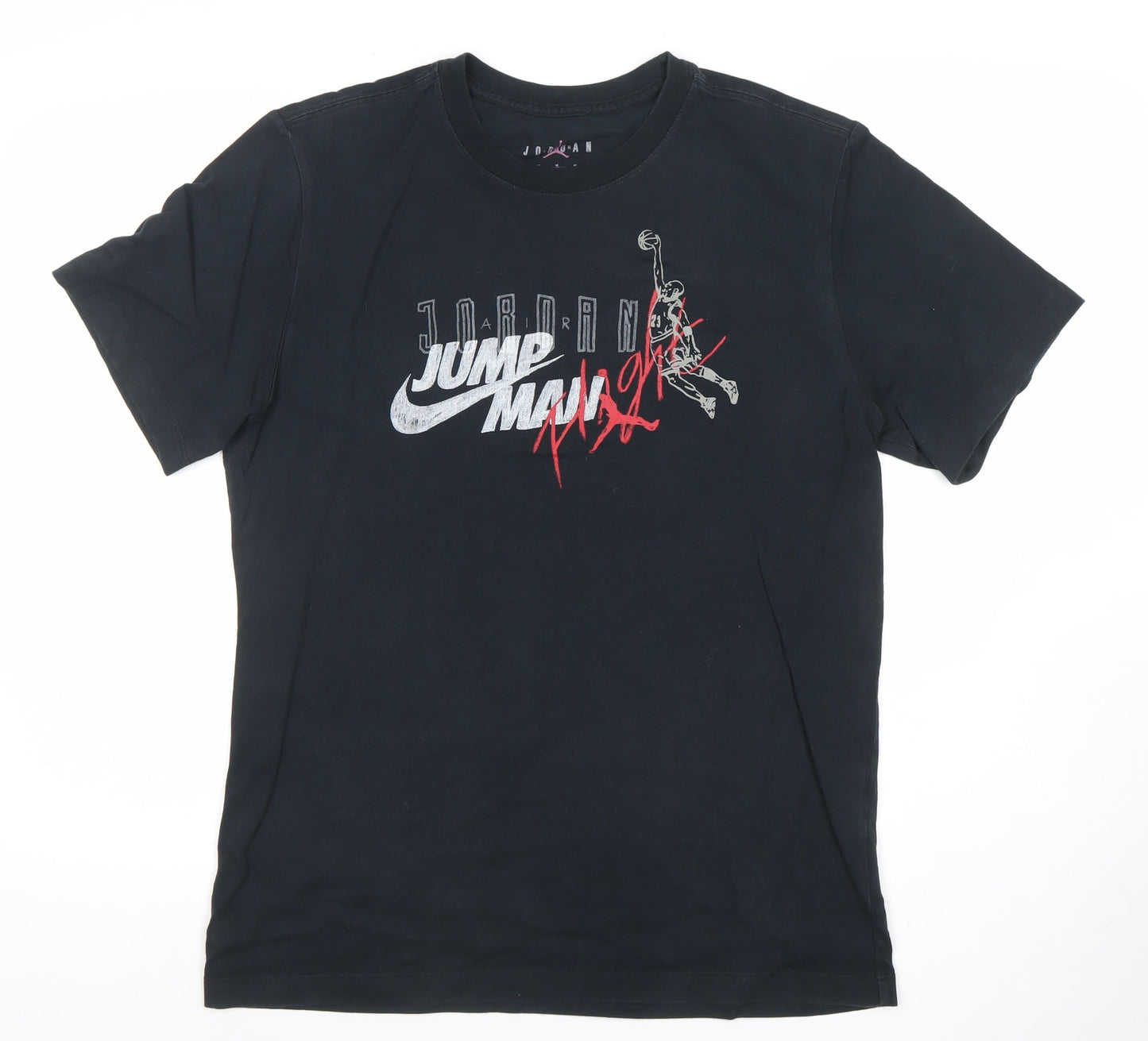 Nike Jordan Jumpman Black Cotton Crew Neck Men's T-Shirt M
