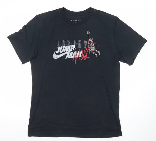 Nike Jordan Jumpman Black Cotton Crew Neck Men's T-Shirt M