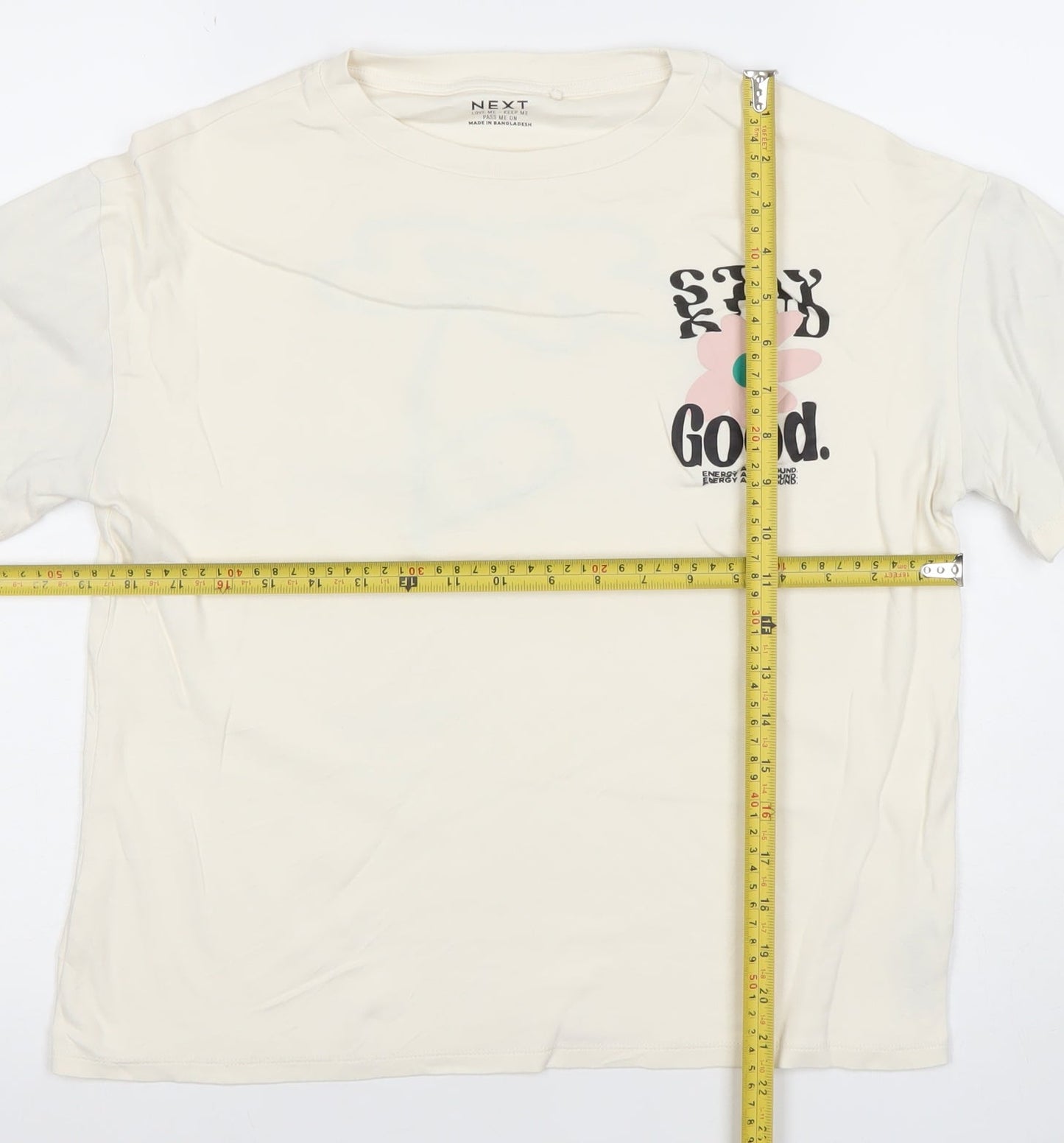 NEXT Women’s Ivory Leopard Sleeve Graphic T-Shirt M