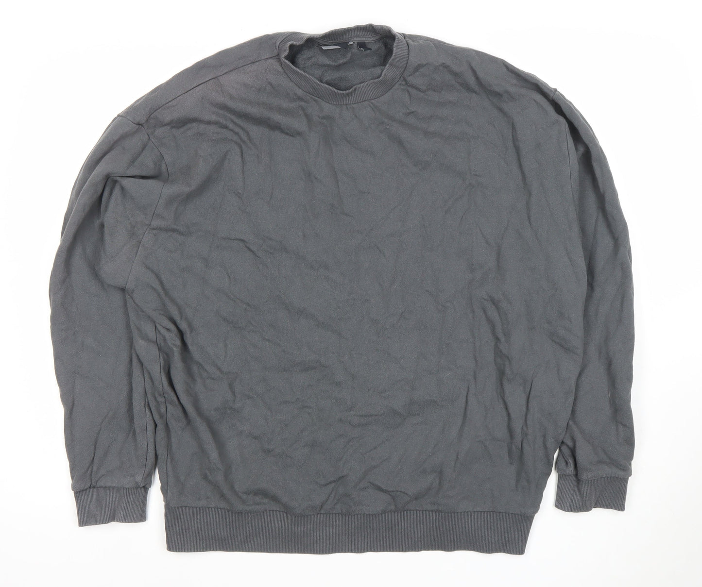 ASOS Men’s Grey Cotton Crew Neck Pullover Sweatshirt Size M