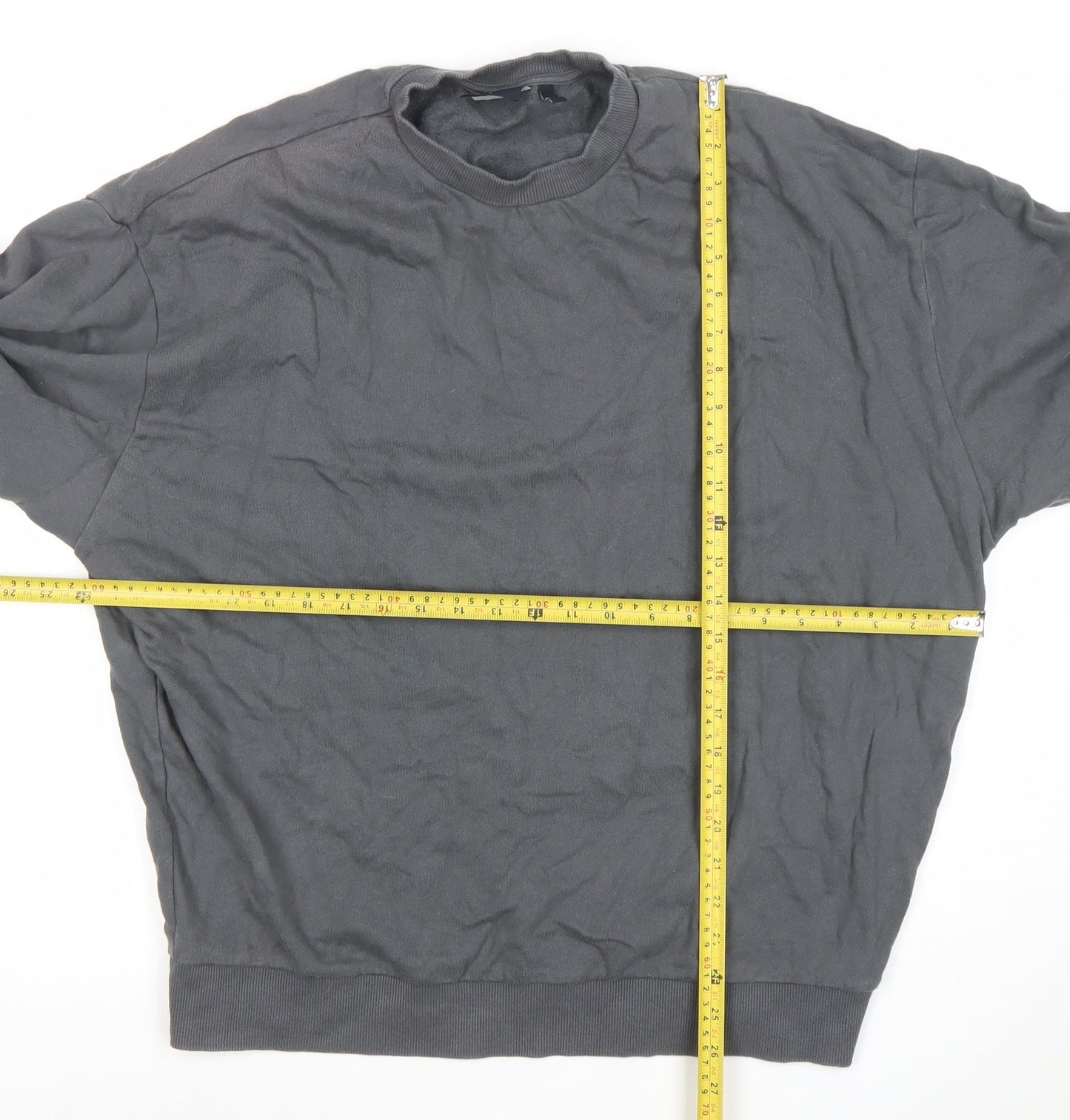 ASOS Men’s Grey Cotton Crew Neck Pullover Sweatshirt Size M