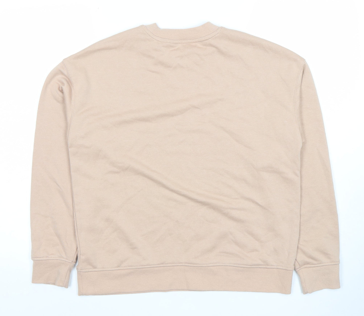 Primark Cares Women Beige XS Pullover Sweatshirt Crew Neck Cotton Blend