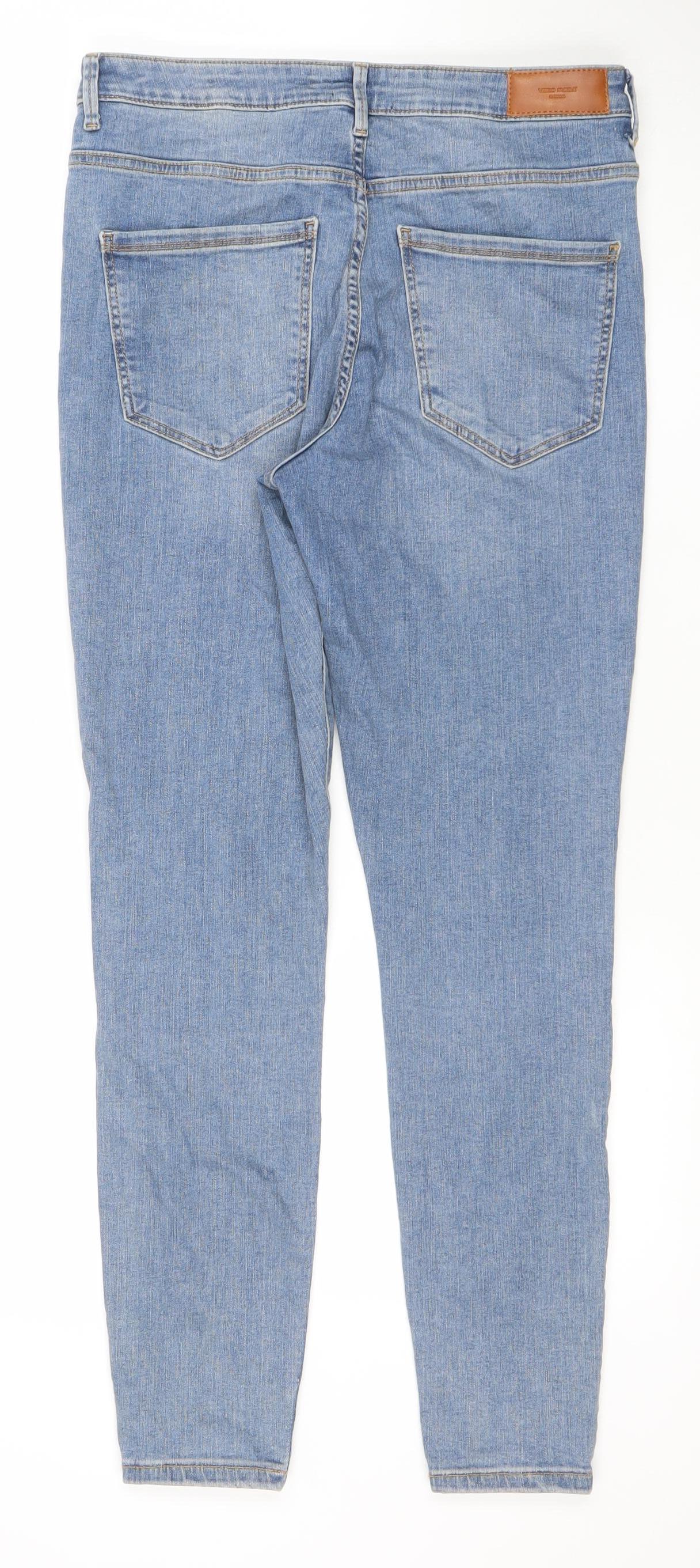Vero Moda Women’s Blue Skinny Denim Jeans Size 12 Slim Fit