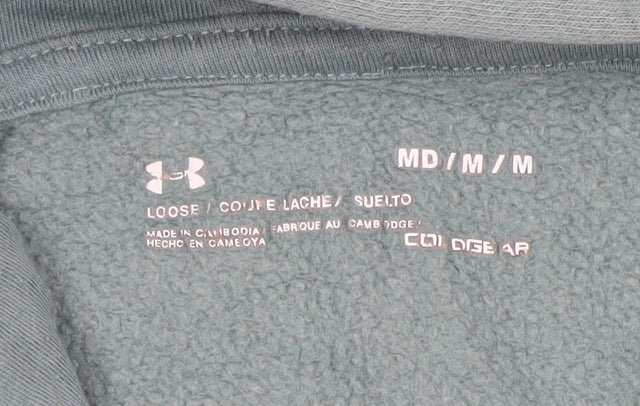 Under Armour Men's Green Pullover Hoodie Size M Relaxed Fit Sportswear