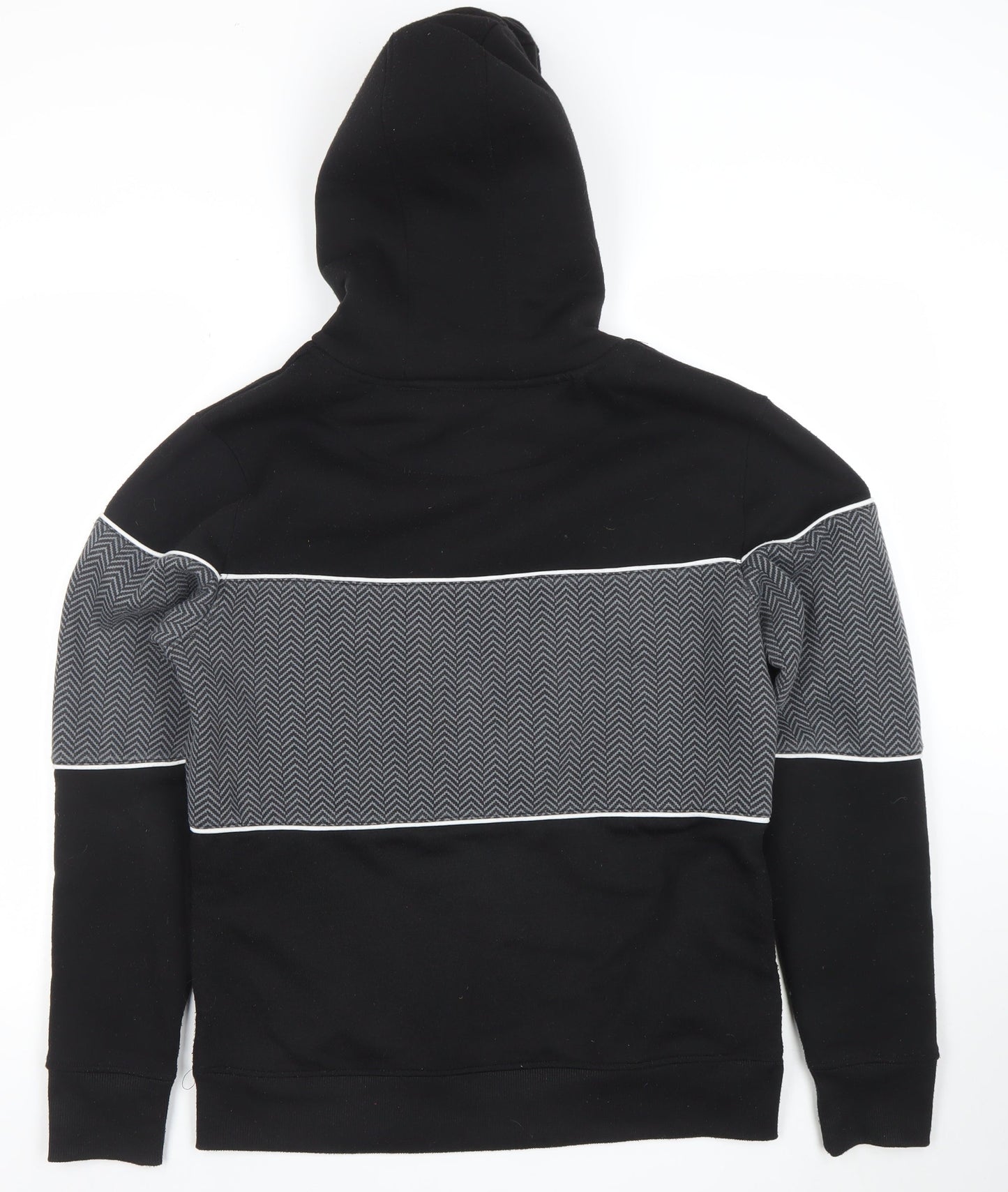 Brave Soul Men's Black Geometric Pullover Hoodie Size M