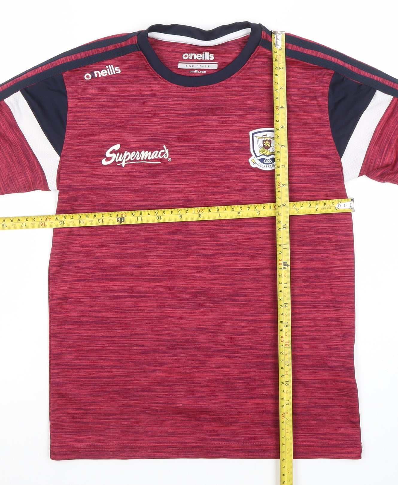 O’Neills Boys Red Short Sleeve Gaelic Football Jersey Top Age 10-11 Years
