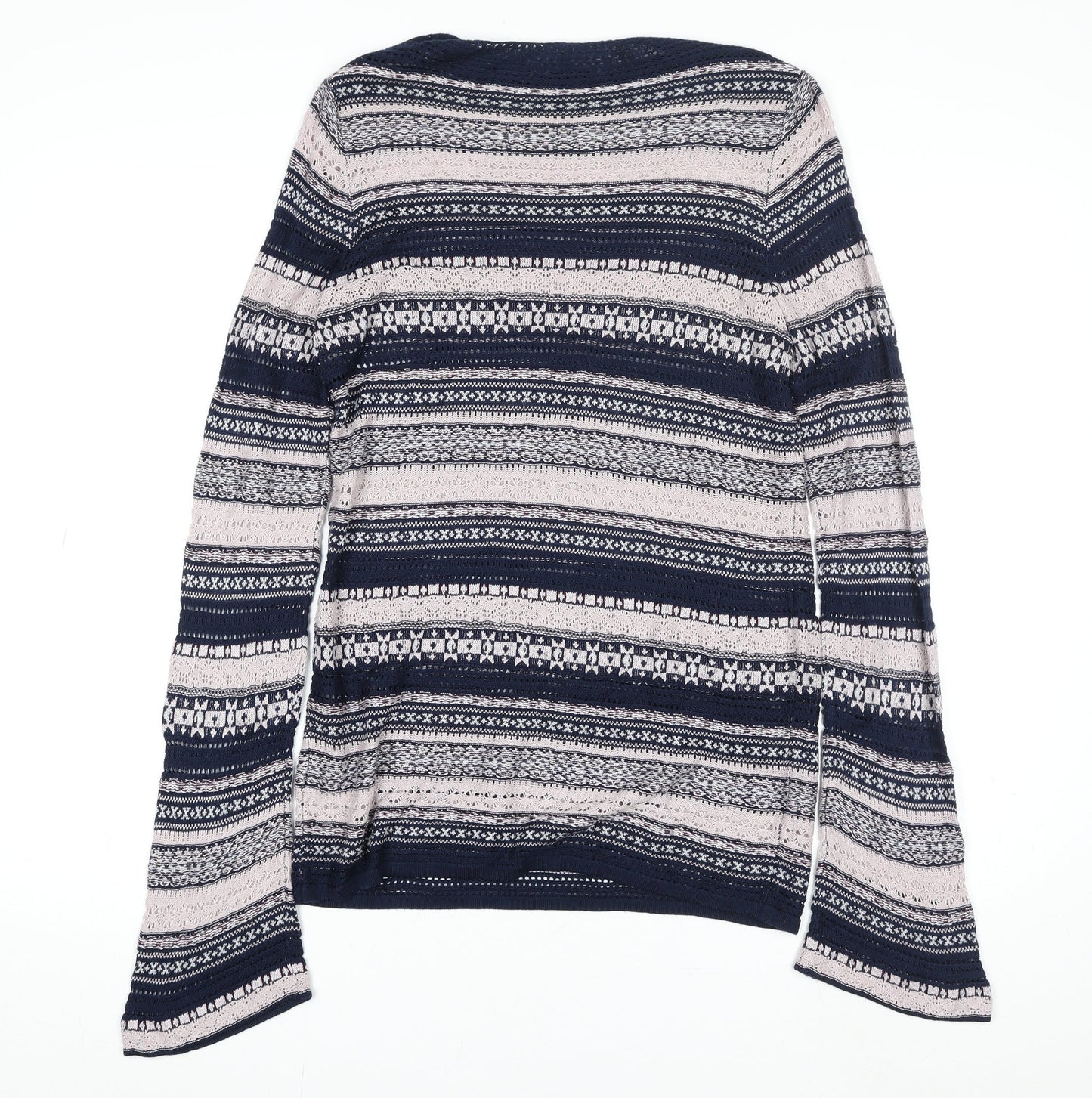 Next Women’s Blue Fair Isle Knit Jumper Dress Size 10 Long Sleeve