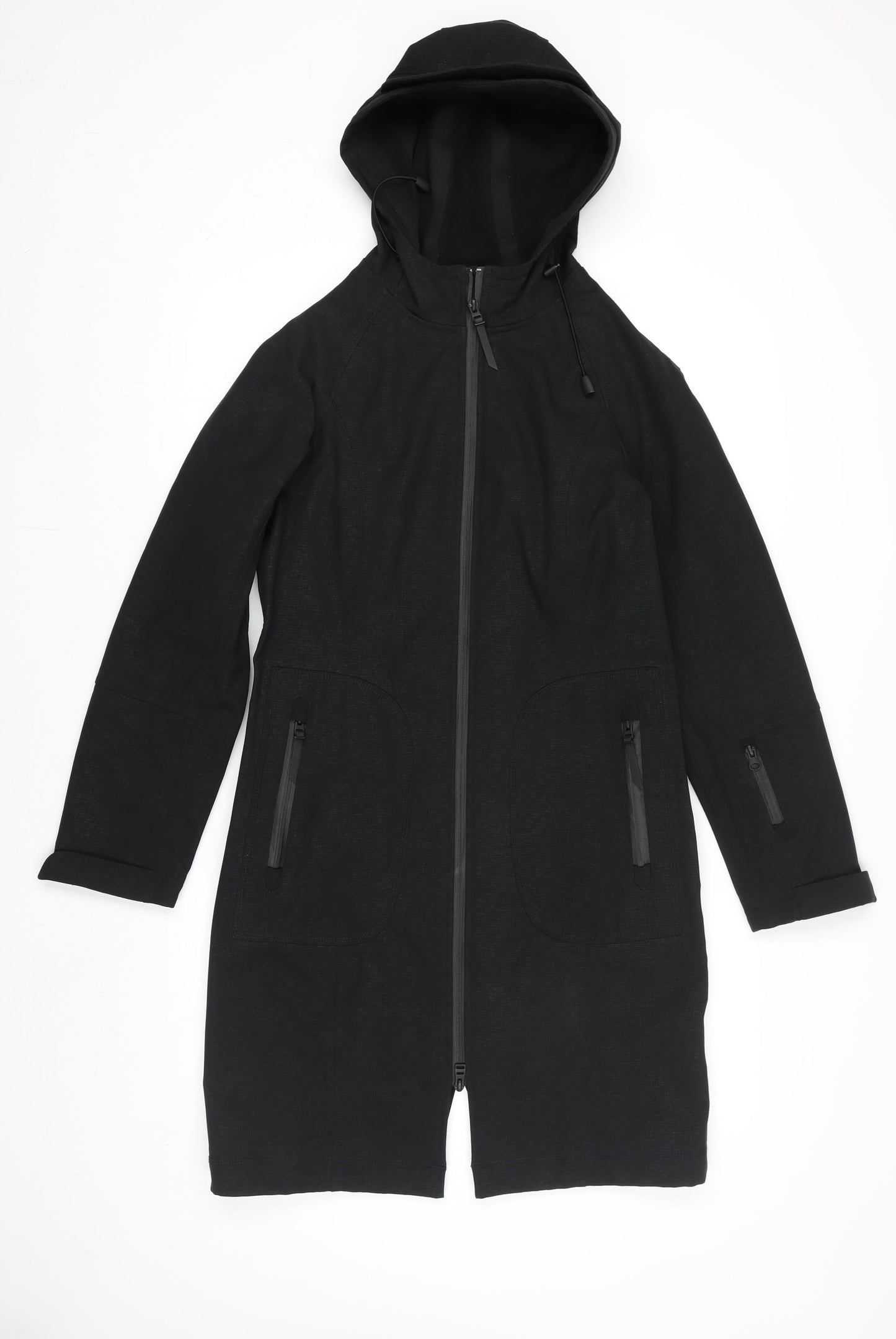 Marks and Spencer Men’s Black Hooded Softshell Rain Coat Size 36 Regular