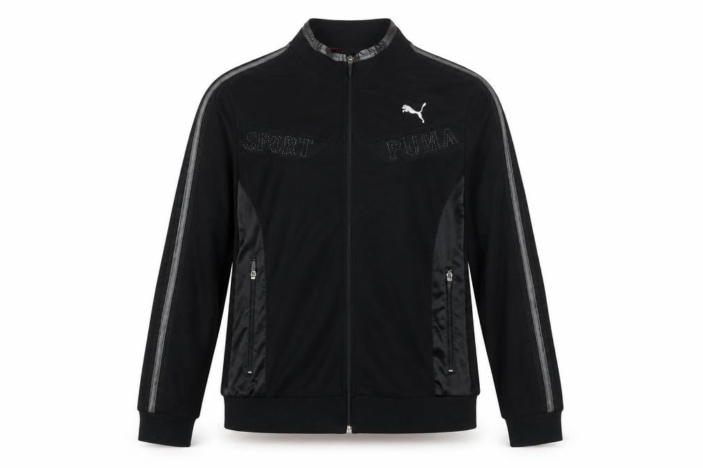 Puma Women's Black Track Jacket M Full Zip Lightweight Sportswear