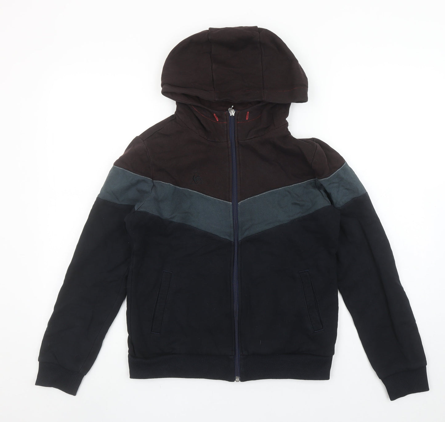 Le Coq Sportif Boys Multicoloured Full Zip Hoodie L Cotton Fleece