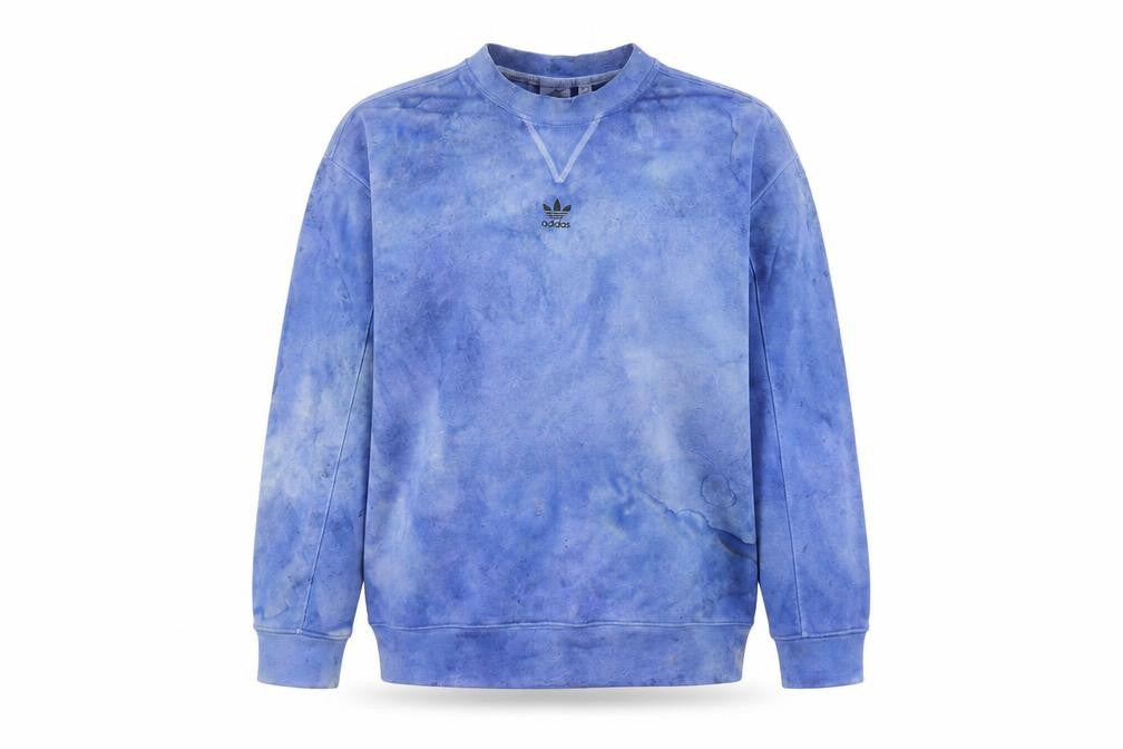 Adidas Women’s Blue Tie-Dye Crew Neck Pullover Sweatshirt Size 8