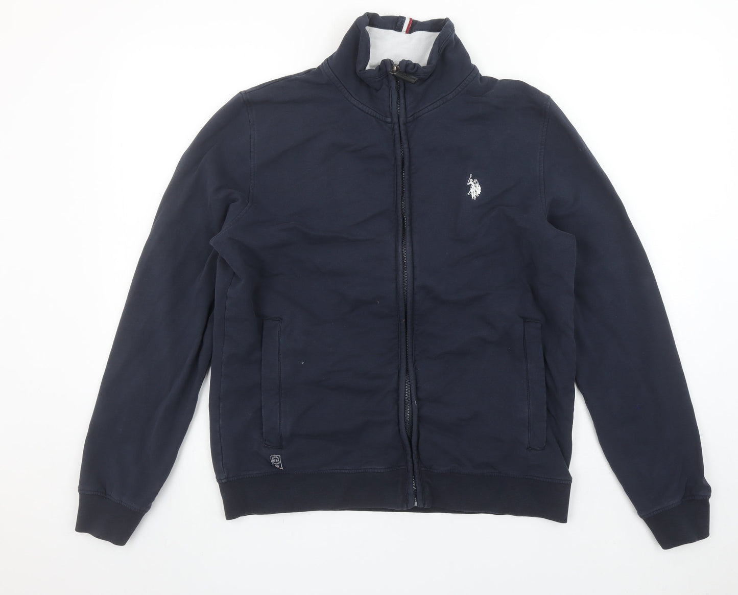 U.S. Polo Assn. Boys Blue Full Zip Sweatshirt XL Logo Classic Style