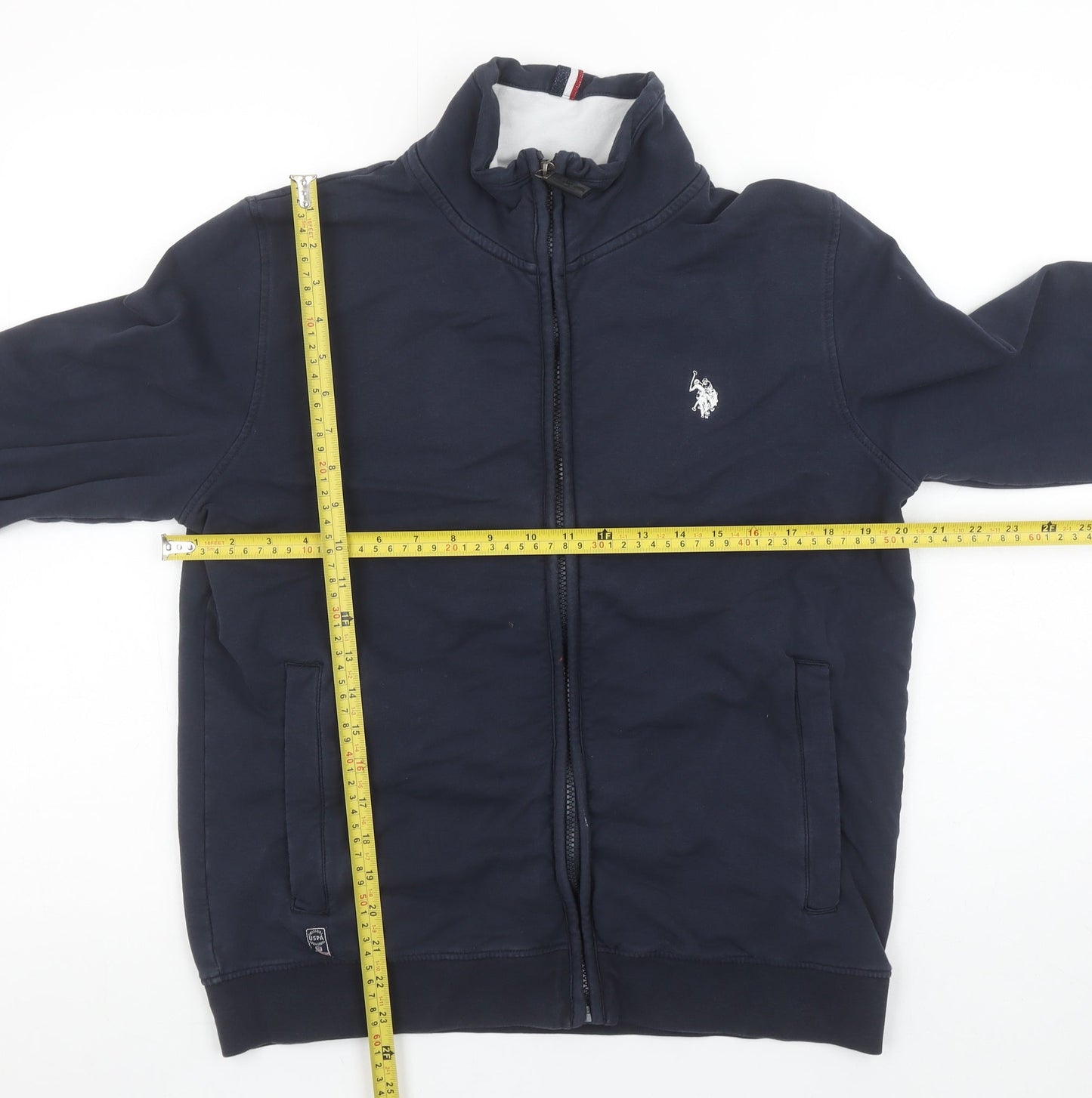 U.S. Polo Assn. Boys Blue Full Zip Sweatshirt XL Logo Classic Style