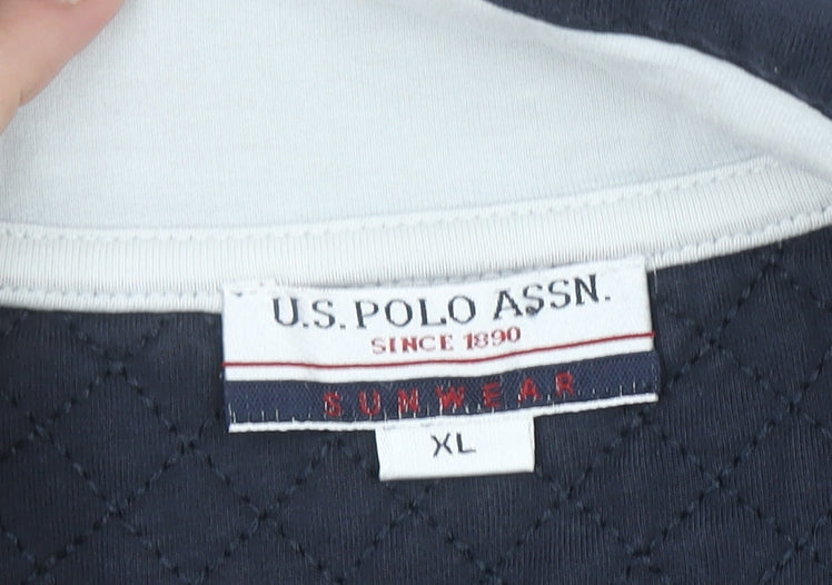 U.S. Polo Assn. Boys Blue Full Zip Sweatshirt XL Logo Classic Style