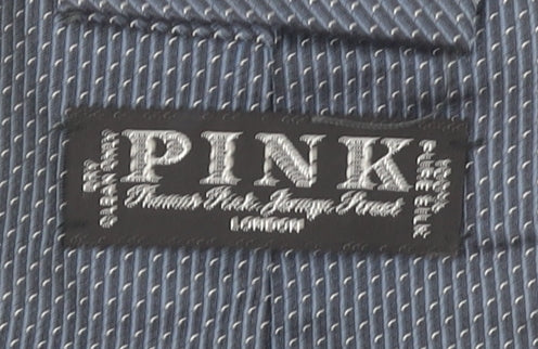 Thomas Pink Men's Grey Handmade Slim Silk Tie