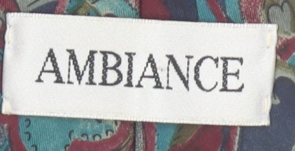 Ambiance Men's Multicoloured Paisley 100% Silk Slim Tie One Size