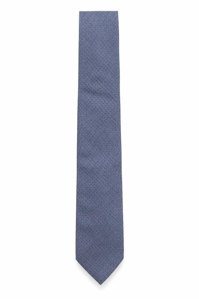 Angelo Bosani Men's Blue Geometric Silk Designer Tie One Size