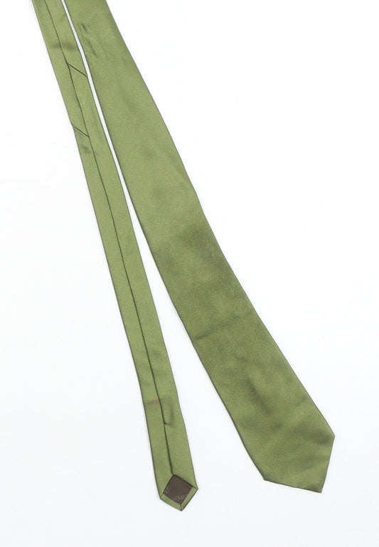 Carnaval De Venise Men's Green Silk Pointed Tie