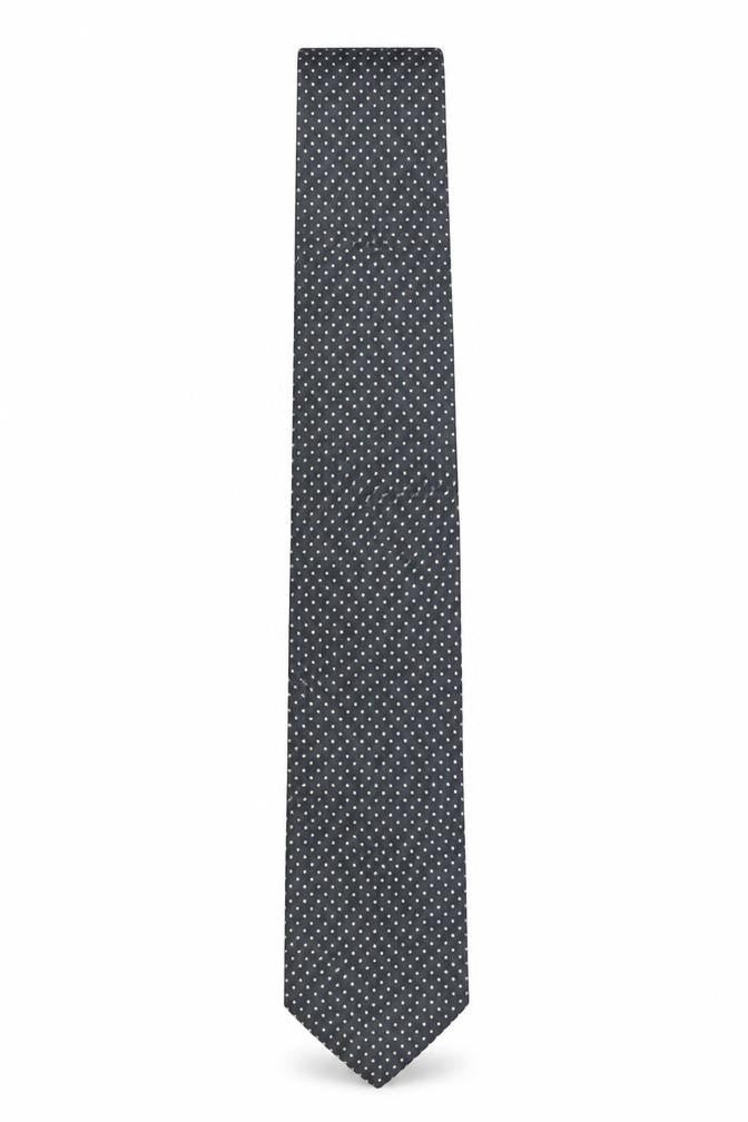 Marks & Spencer St Michael Men's Navy Gold Polka Dot Silk Tie