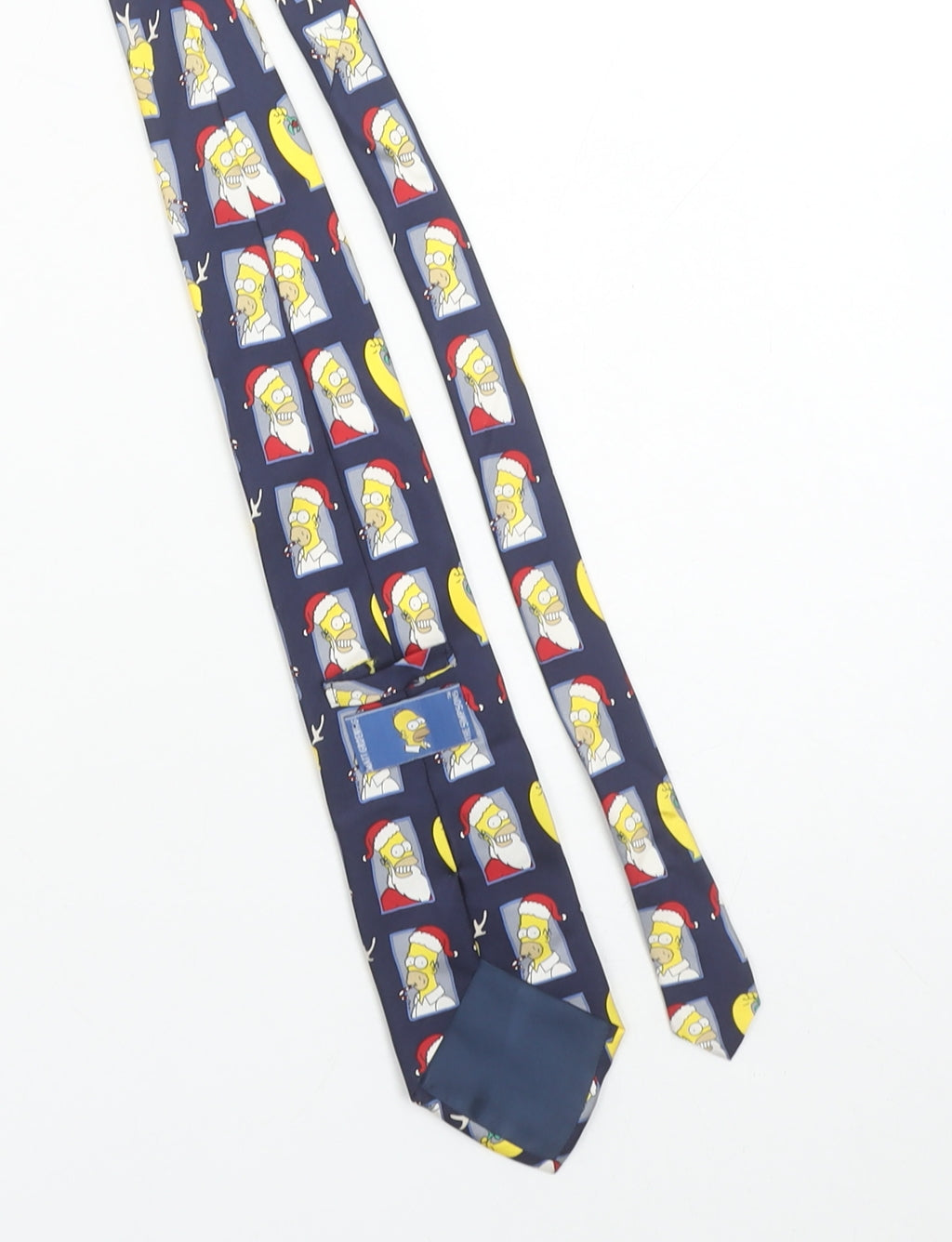 The Simpsons Men's Blue Christmas Tie 100% Silk Cartoon Design