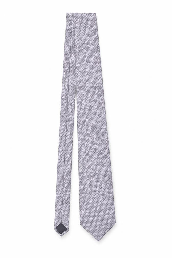 Eddy Taylor Men's Purple Geometric Slim Silk Tie