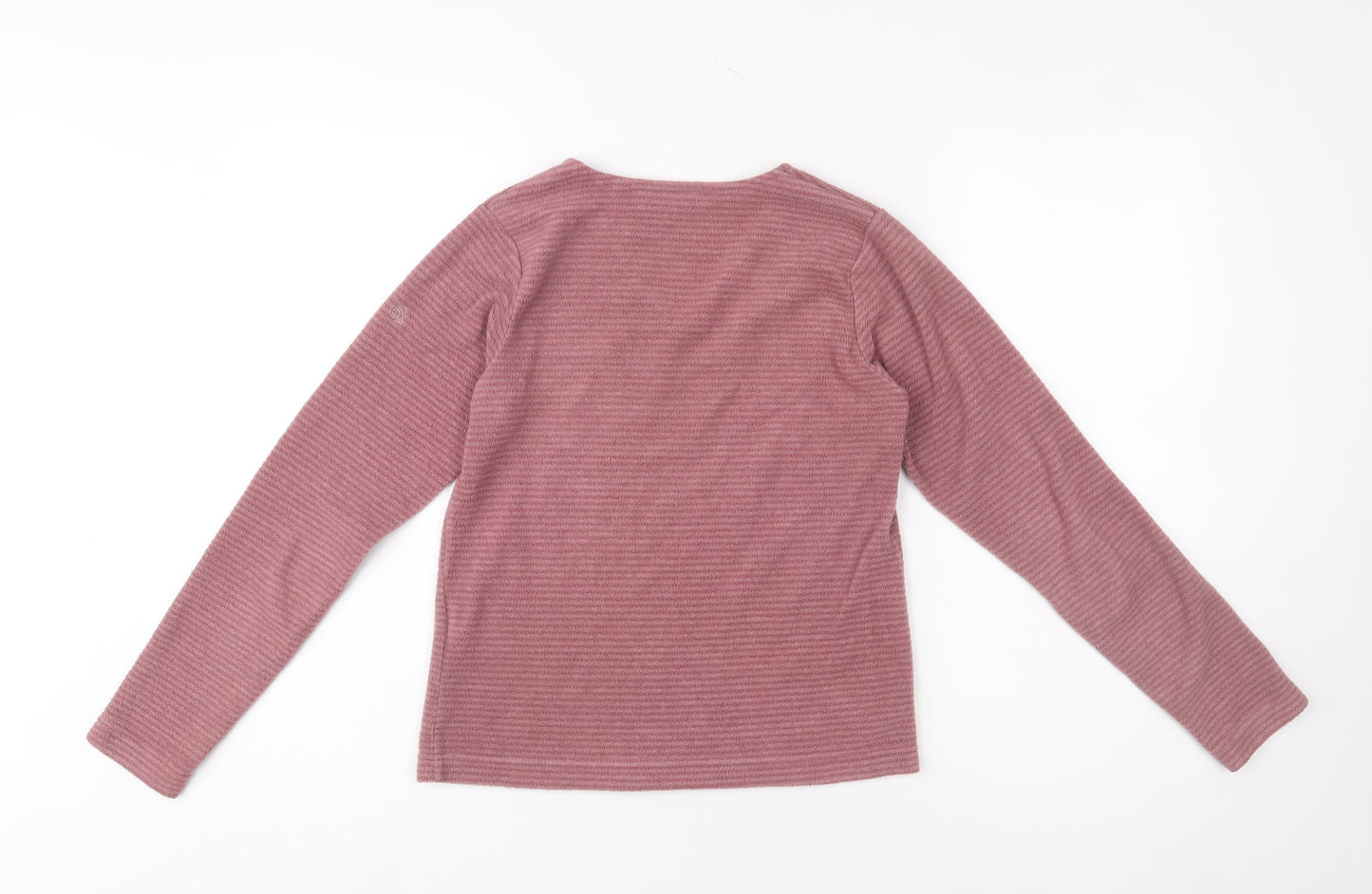 Craghoppers Womens Pink V-Neck Pullover Sweatshirt Size 8