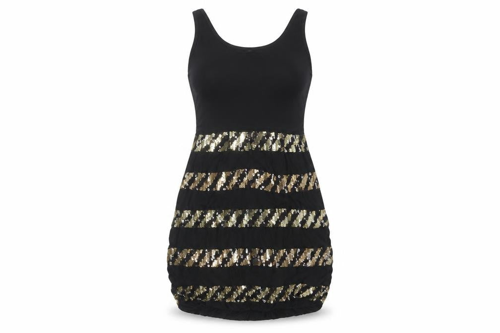 Miso Women Black Size 10 Sequin Sleeveless Bodycon Party Dress